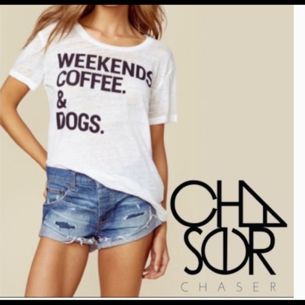 Chaser Weekends Coffee & Dogs Tee XS